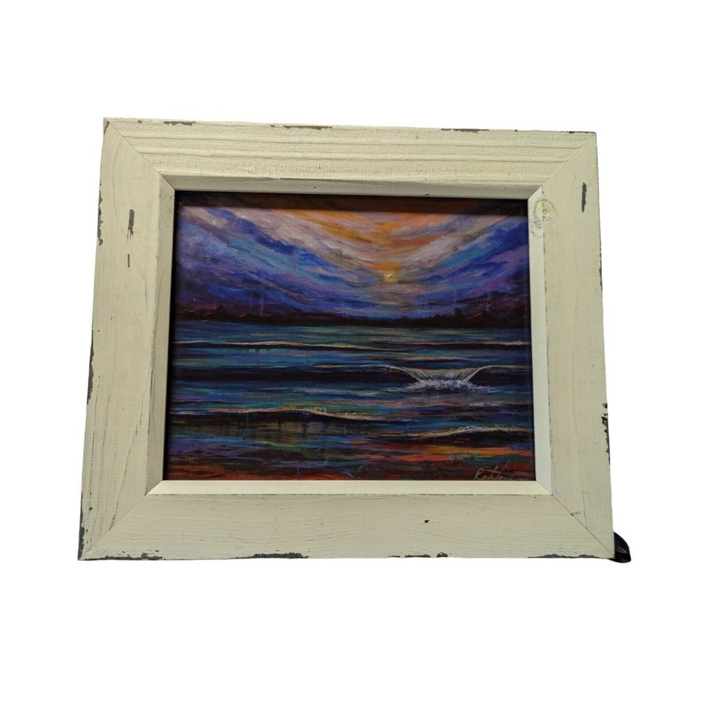 Small Framed Colorful Seascape Ocean Print